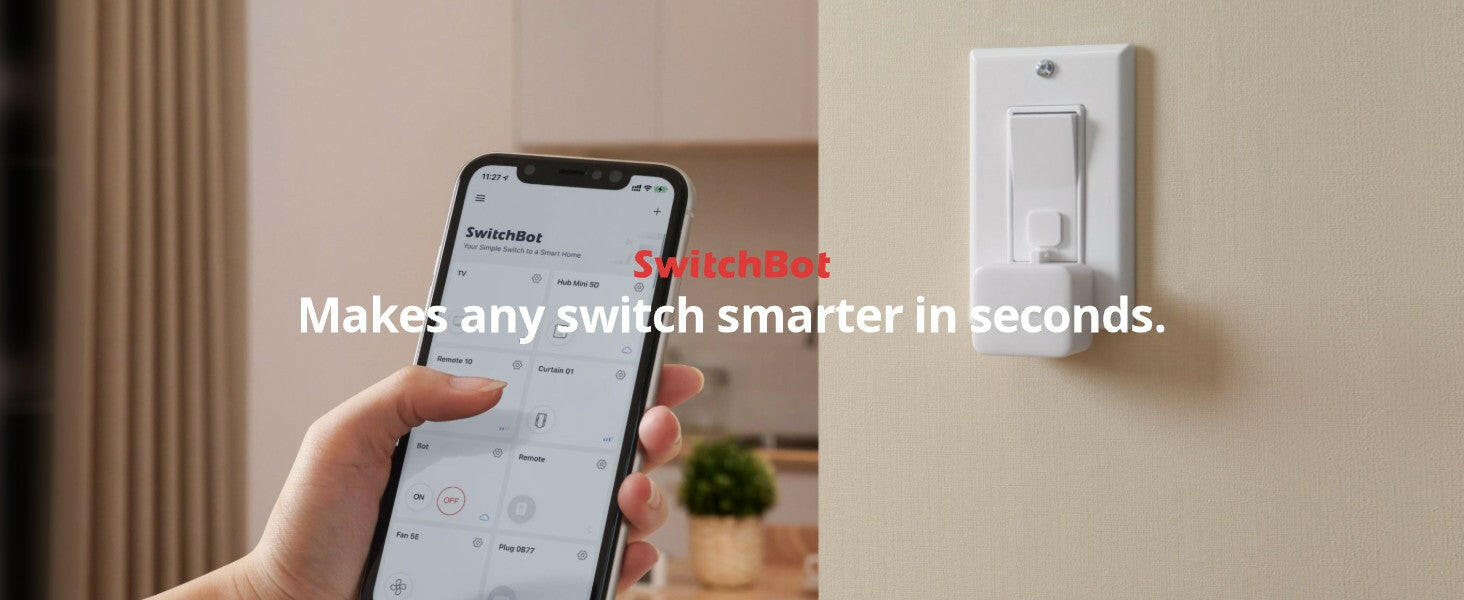 SwitchBot Smart Light Switch Button Pusher - No Wiring $49.99 CAD.