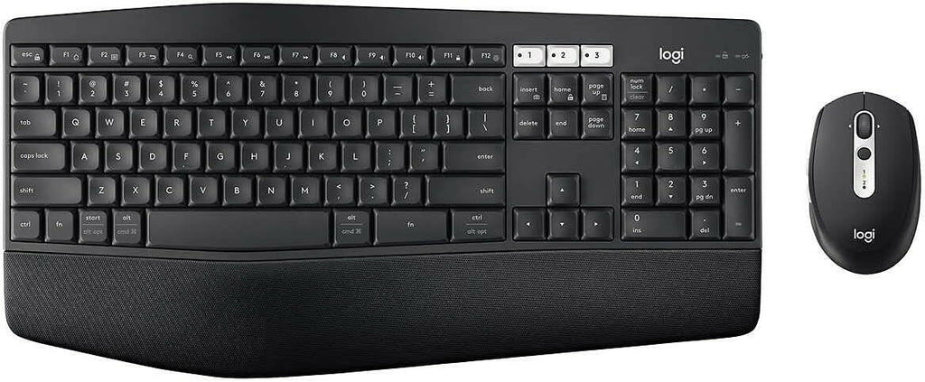 Logitech MK825 Wireless Combo Full-Sized Keyboard with Right-Handed Mouse $125.00 CAD.