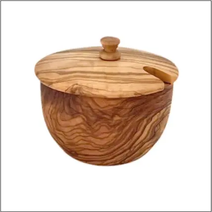 Mediterranean Olive Wood Canister $32.99 CAD.