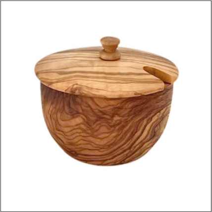 Mediterranean Olive Wood Canister $32.99 CAD.