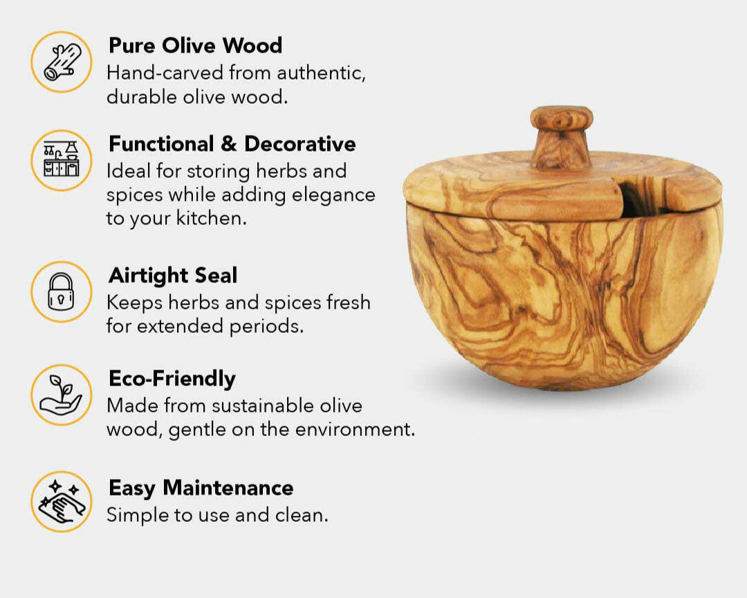 Mediterranean Olive Wood Canister $32.99 CAD.