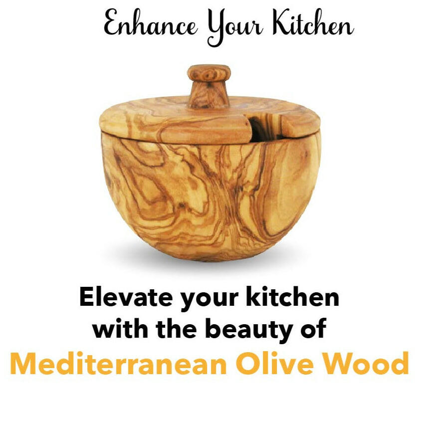 Mediterranean Olive Wood Canister $32.99 CAD.