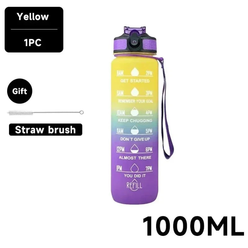 Motivational Outdoor Sport Water Bottle Leakproof with Time Marker $13.99 CAD.