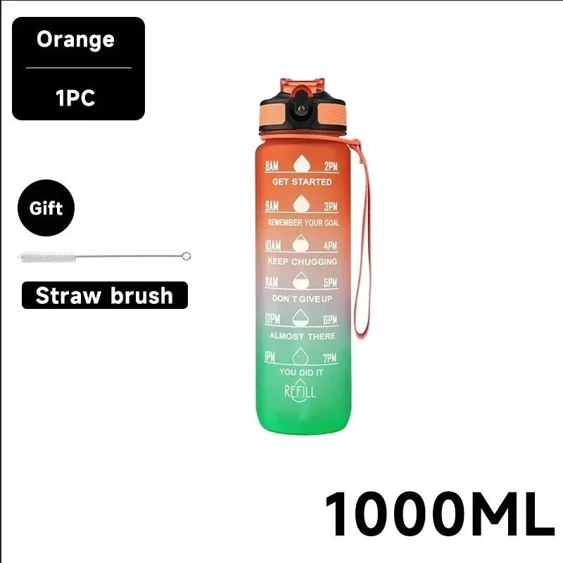 Motivational Outdoor Sport Water Bottle Leakproof with Time Marker $13.99 CAD.