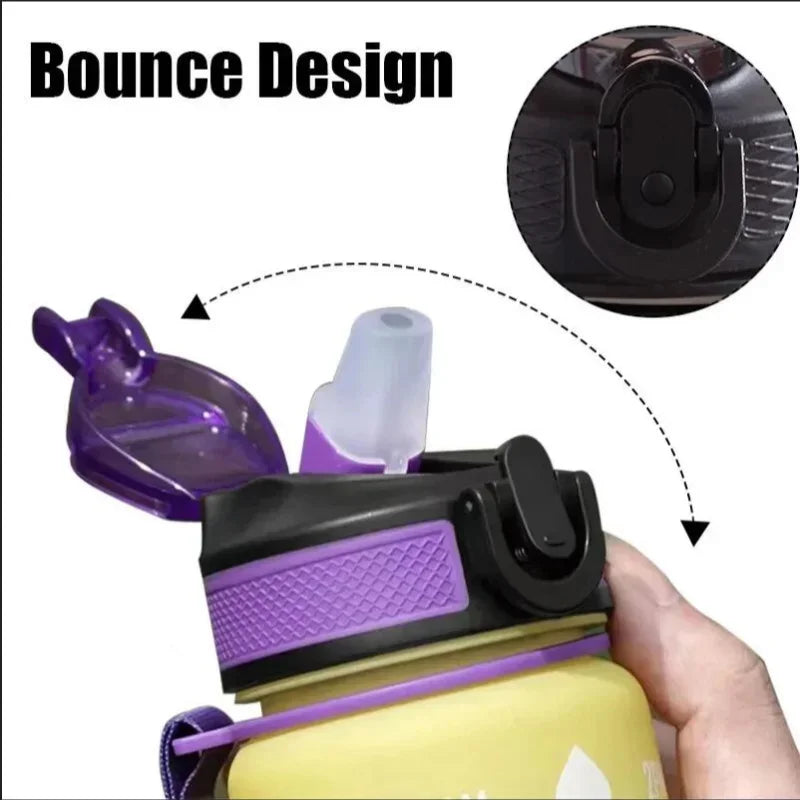 Motivational Outdoor Sport Water Bottle Leakproof with Time Marker $13.99 CAD.