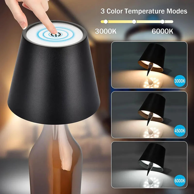 Wireless Bottle LED Table Lamp $11.99 CAD.