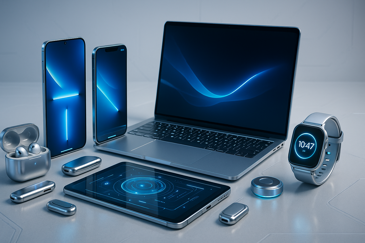 shiny gadgets and tech world